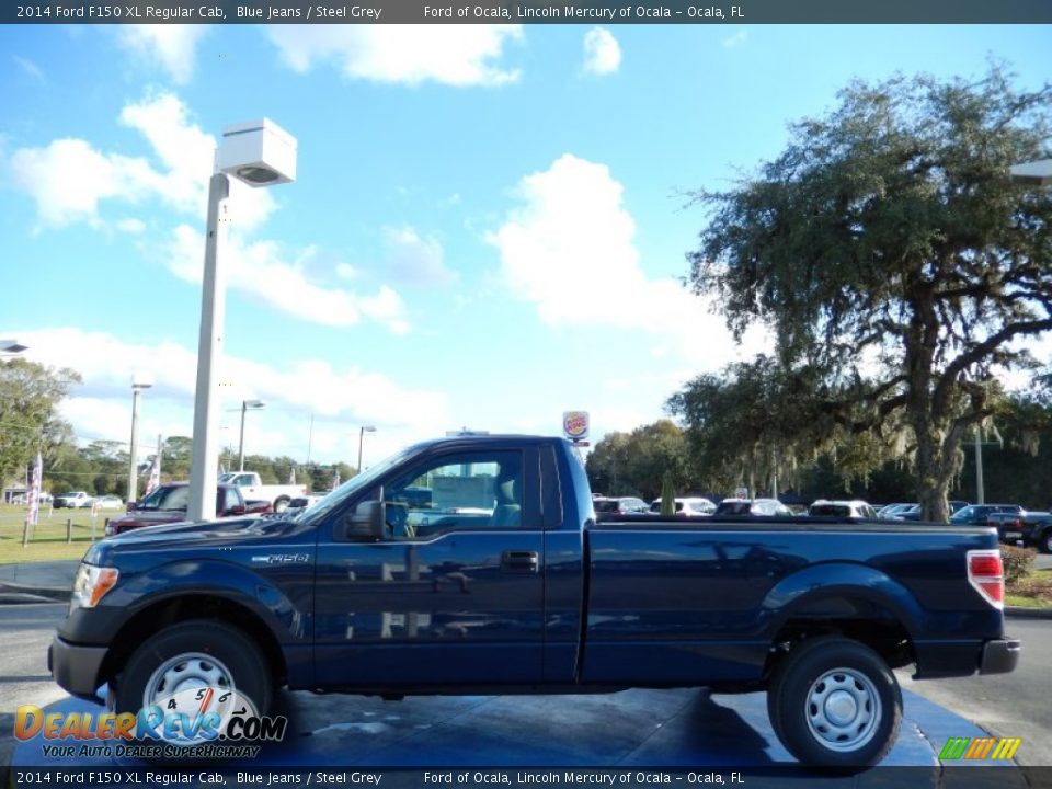 2014 Ford F150 XL Regular Cab Blue Jeans / Steel Grey Photo #2