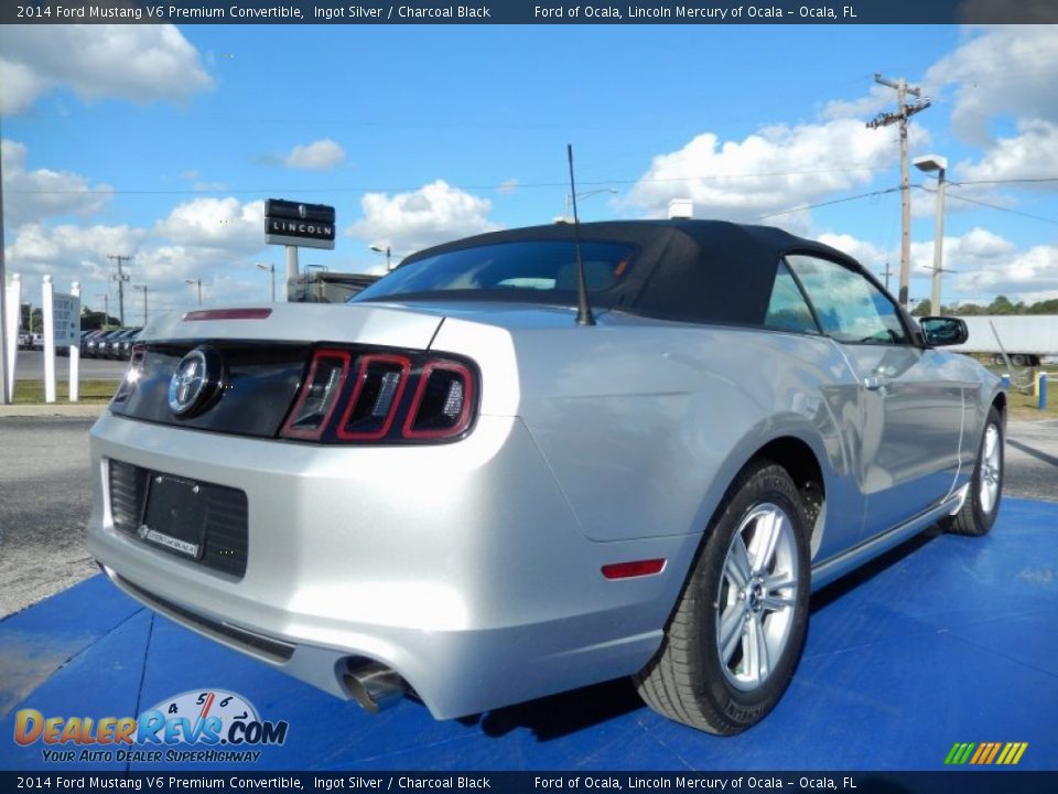 2014 Ford Mustang V6 Premium Convertible Ingot Silver / Charcoal Black Photo #3