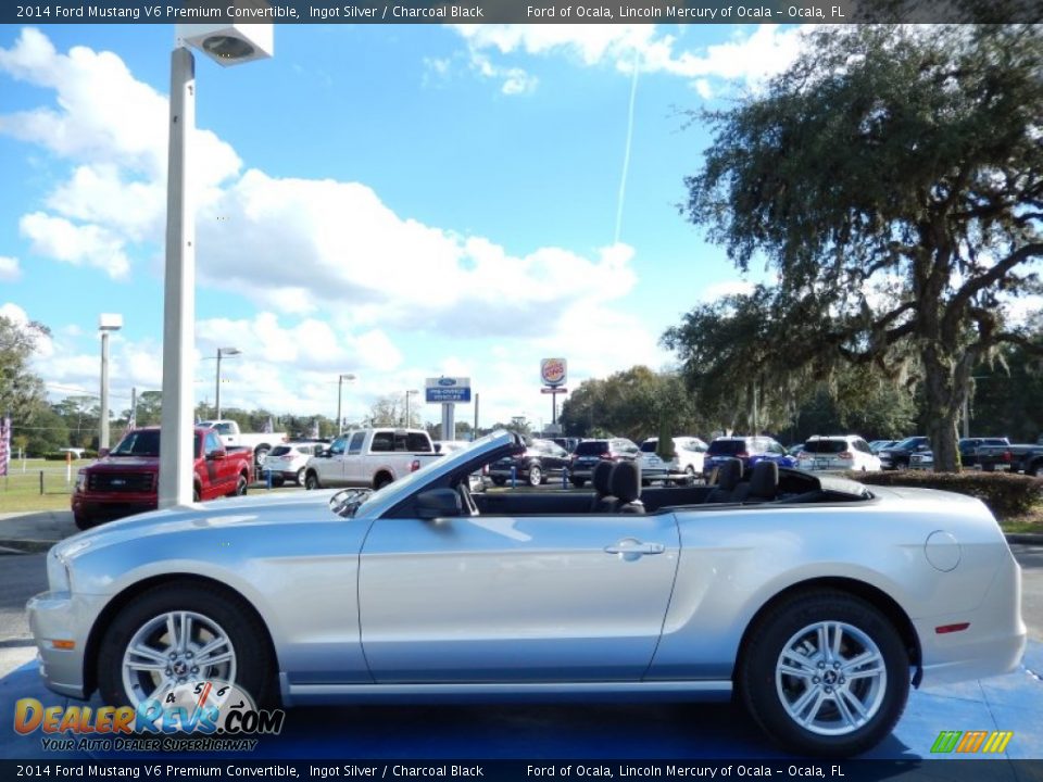 2014 Ford Mustang V6 Premium Convertible Ingot Silver / Charcoal Black Photo #4