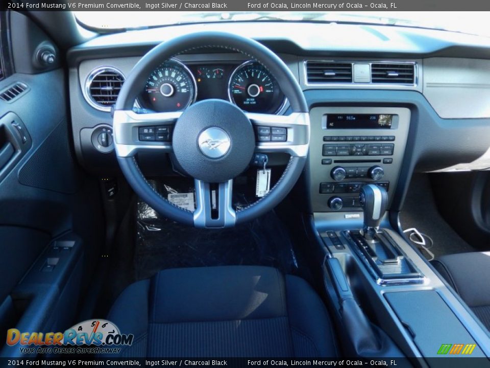 2014 Ford Mustang V6 Premium Convertible Ingot Silver / Charcoal Black Photo #9