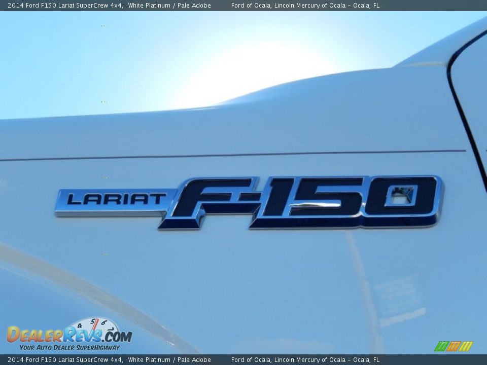 2014 Ford F150 Lariat SuperCrew 4x4 White Platinum / Pale Adobe Photo #5