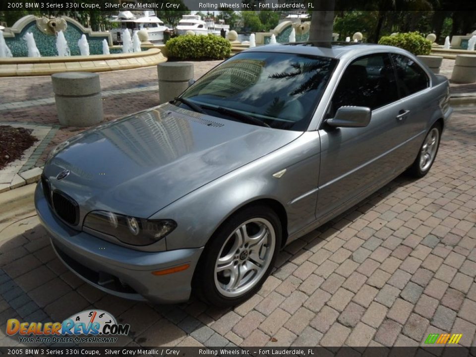 2005 BMW 3 Series 330i Coupe Silver Grey Metallic / Grey Photo #3