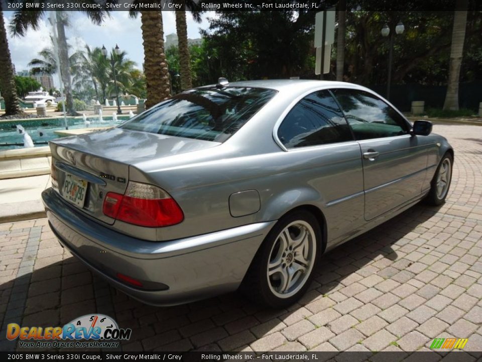 2005 BMW 3 Series 330i Coupe Silver Grey Metallic / Grey Photo #5
