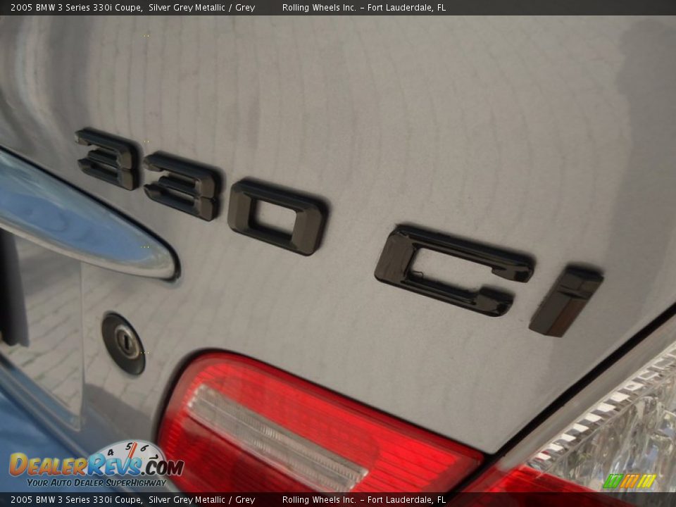 2005 BMW 3 Series 330i Coupe Silver Grey Metallic / Grey Photo #8