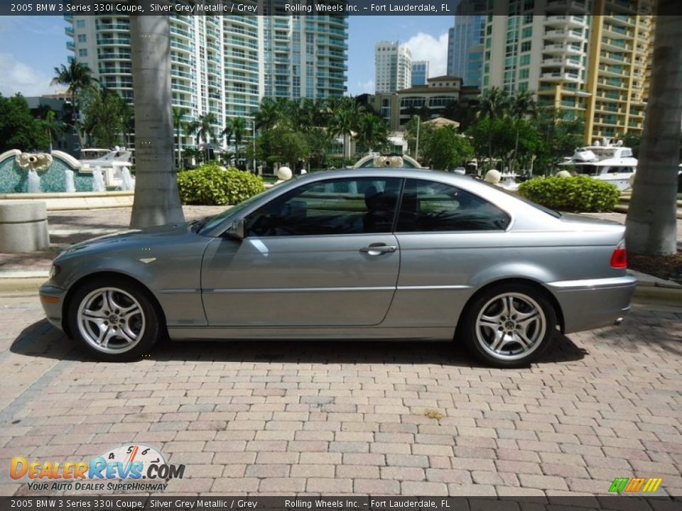 2005 BMW 3 Series 330i Coupe Silver Grey Metallic / Grey Photo #9