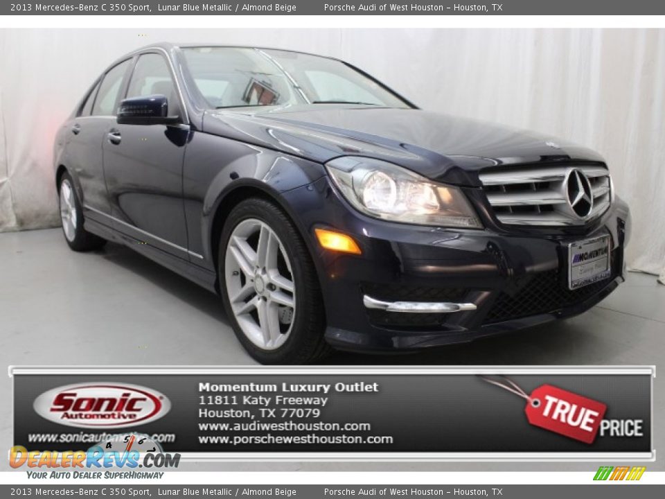 2013 Mercedes-Benz C 350 Sport Lunar Blue Metallic / Almond Beige Photo #1