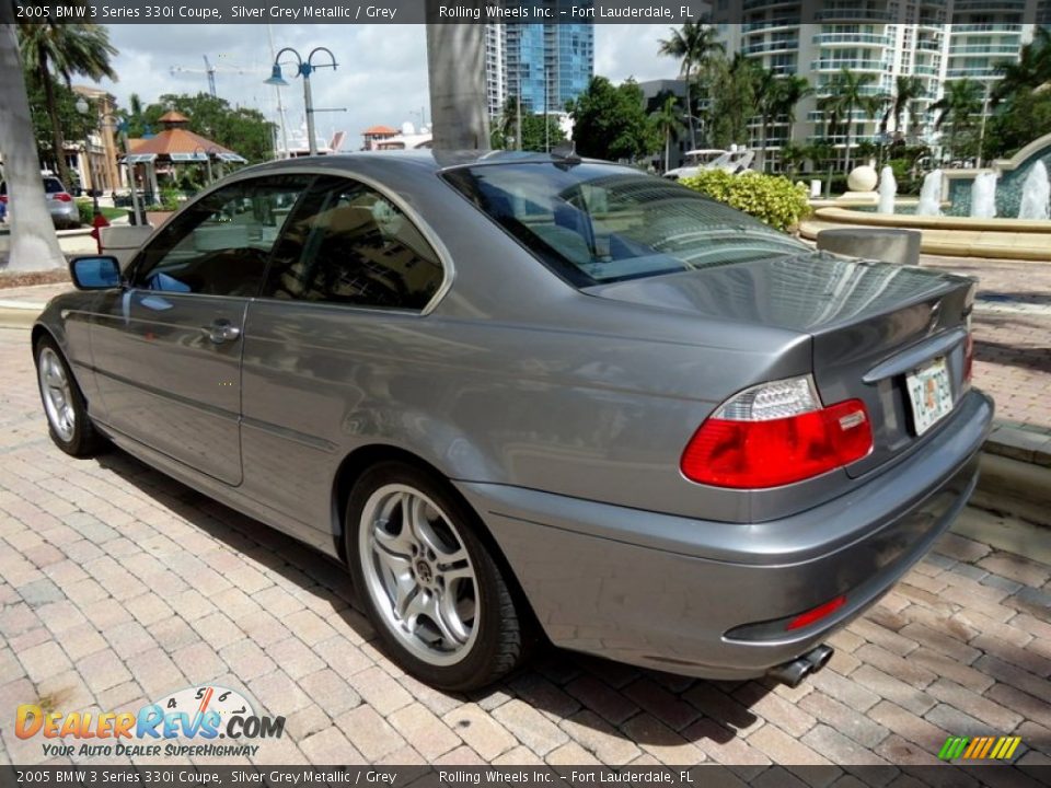2005 BMW 3 Series 330i Coupe Silver Grey Metallic / Grey Photo #11