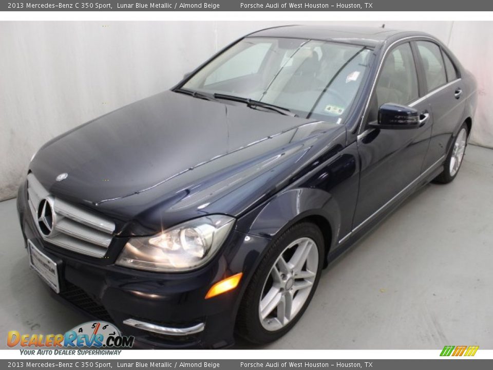 2013 Mercedes-Benz C 350 Sport Lunar Blue Metallic / Almond Beige Photo #3
