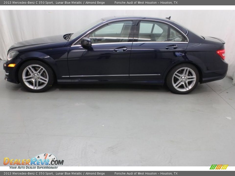 2013 Mercedes-Benz C 350 Sport Lunar Blue Metallic / Almond Beige Photo #4
