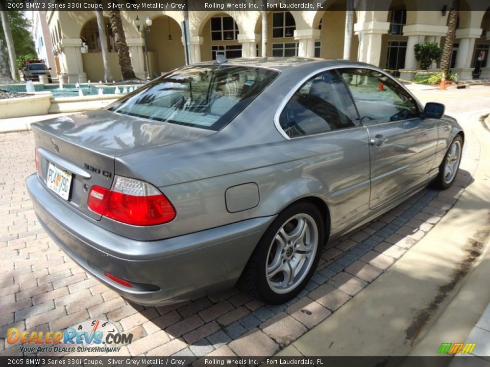 2005 BMW 3 Series 330i Coupe Silver Grey Metallic / Grey Photo #13