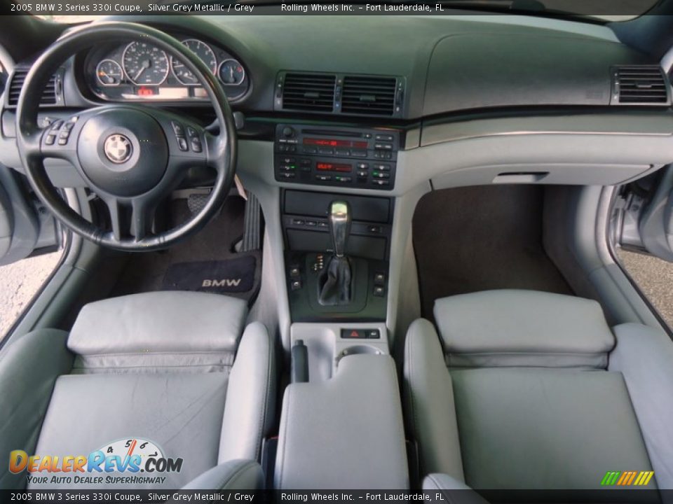 2005 BMW 3 Series 330i Coupe Silver Grey Metallic / Grey Photo #16