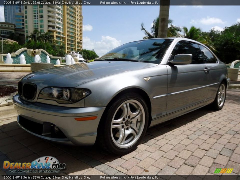 2005 BMW 3 Series 330i Coupe Silver Grey Metallic / Grey Photo #17