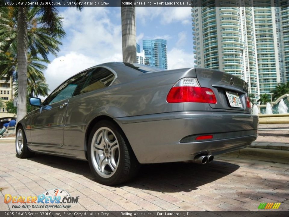 2005 BMW 3 Series 330i Coupe Silver Grey Metallic / Grey Photo #19