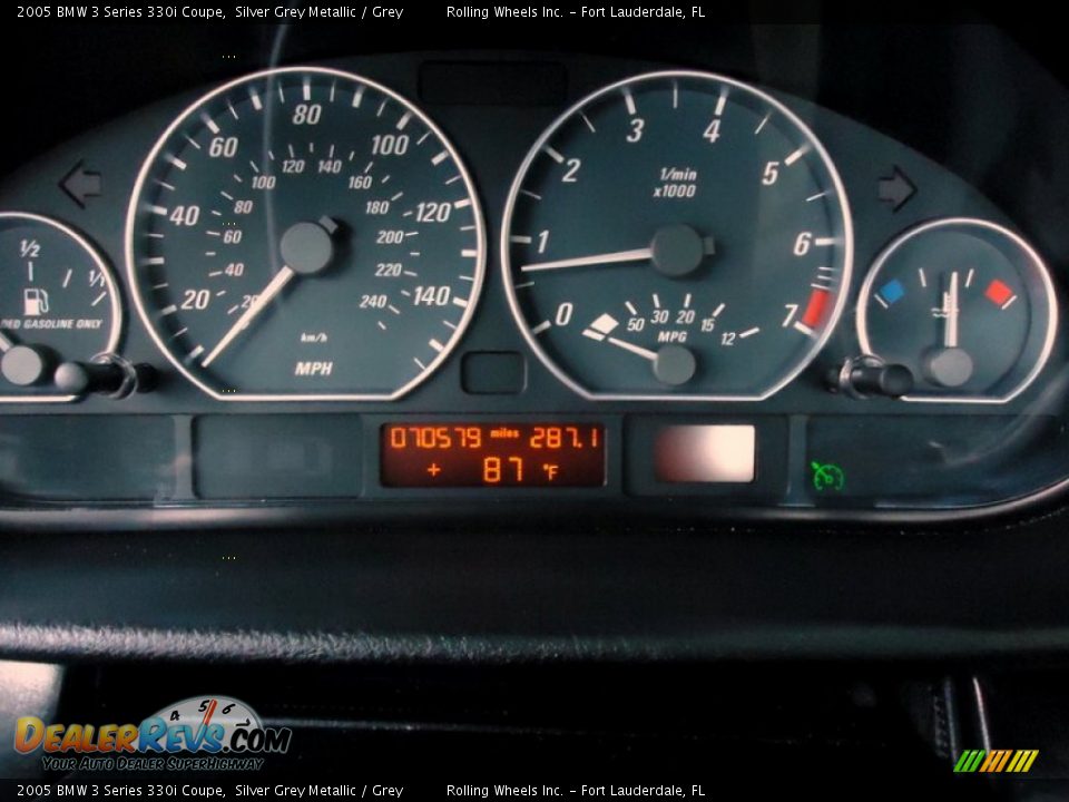 2005 BMW 3 Series 330i Coupe Silver Grey Metallic / Grey Photo #20