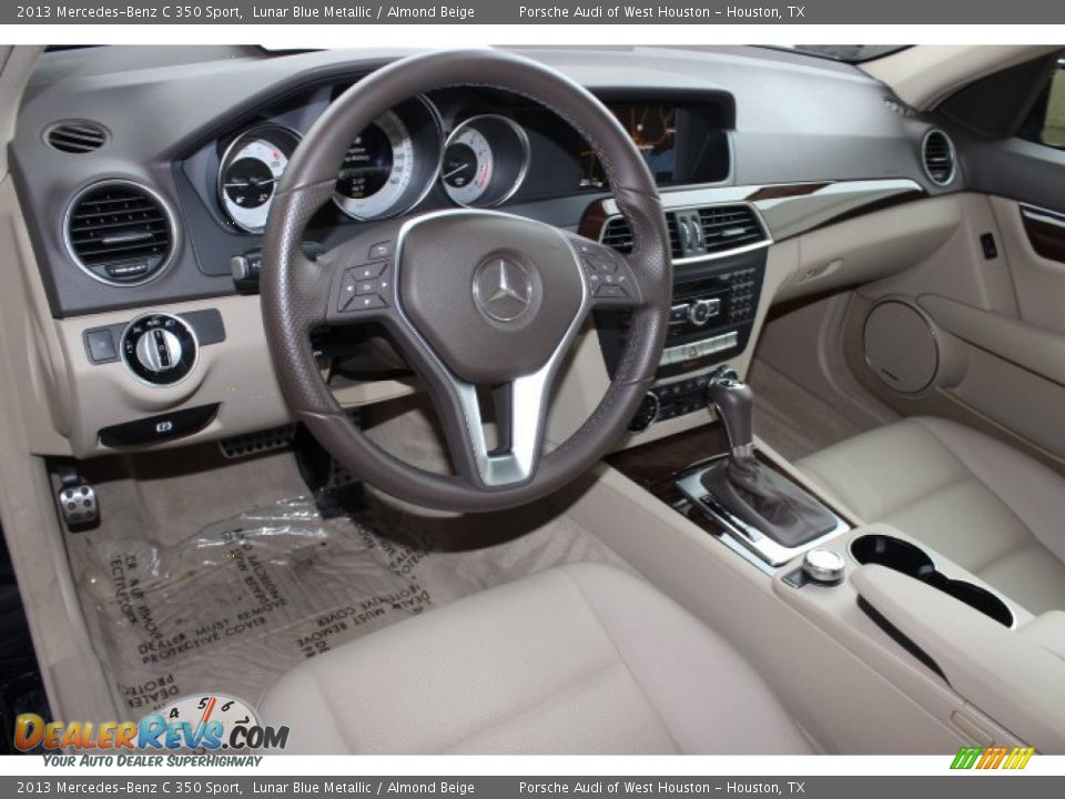 2013 Mercedes-Benz C 350 Sport Lunar Blue Metallic / Almond Beige Photo #15