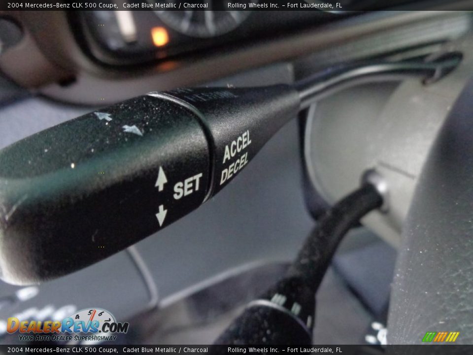 2004 Mercedes-Benz CLK 500 Coupe Cadet Blue Metallic / Charcoal Photo #16