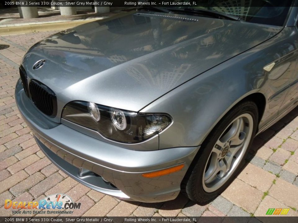 2005 BMW 3 Series 330i Coupe Silver Grey Metallic / Grey Photo #27
