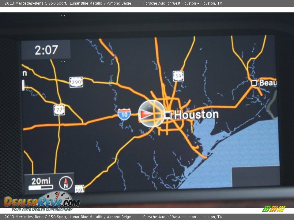 2013 Mercedes-Benz C 350 Sport Lunar Blue Metallic / Almond Beige Photo #24