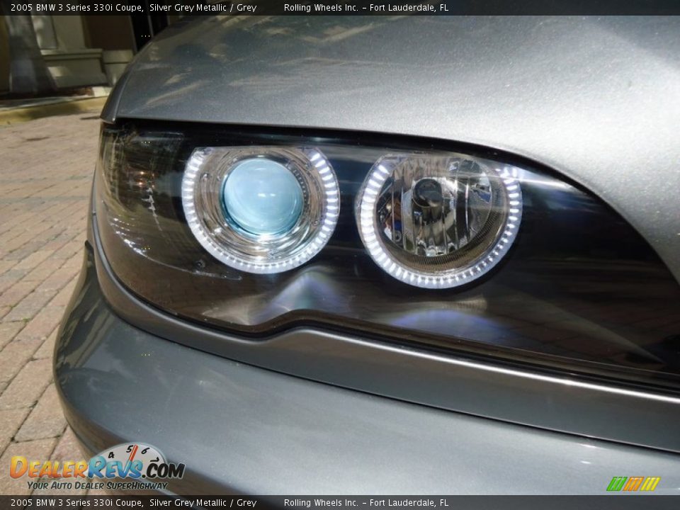 2005 BMW 3 Series 330i Coupe Silver Grey Metallic / Grey Photo #28
