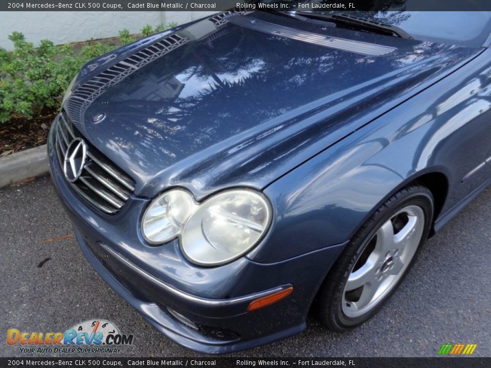 2004 Mercedes-Benz CLK 500 Coupe Cadet Blue Metallic / Charcoal Photo #19