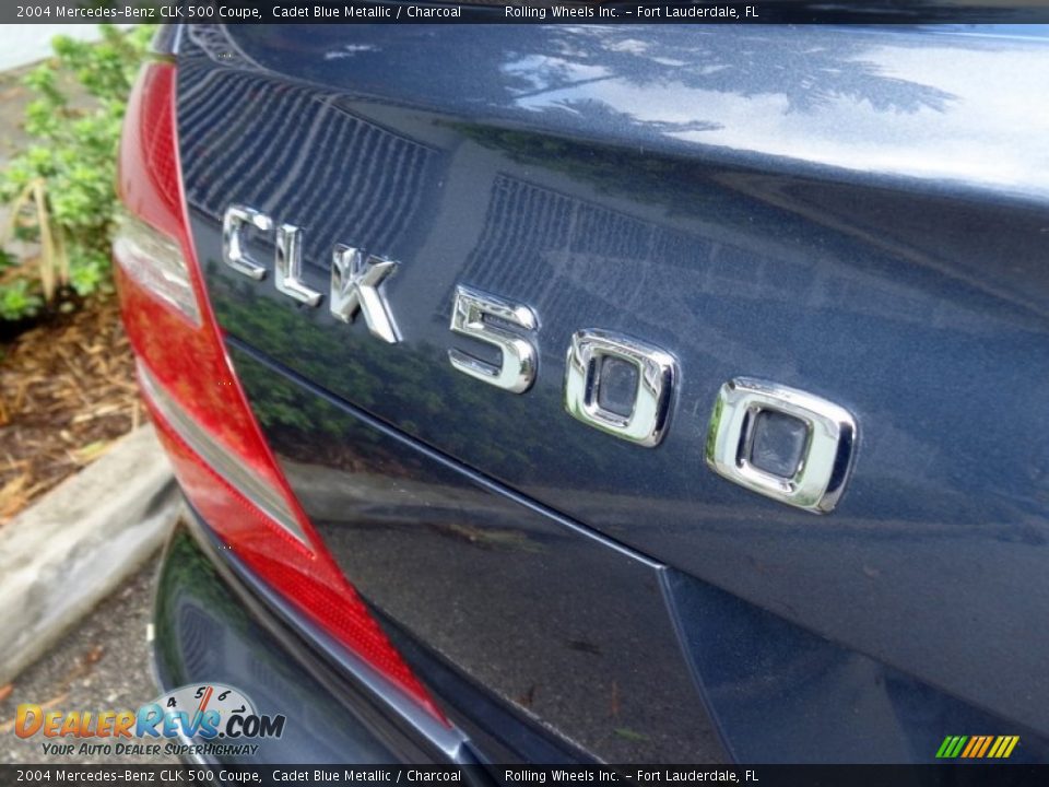2004 Mercedes-Benz CLK 500 Coupe Cadet Blue Metallic / Charcoal Photo #22