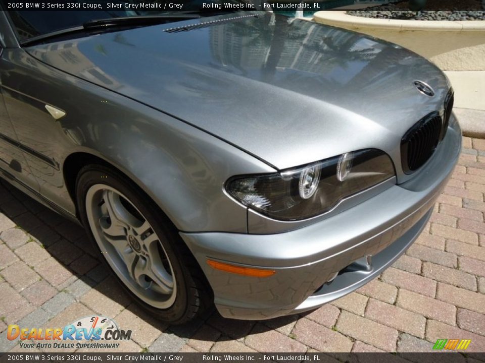 2005 BMW 3 Series 330i Coupe Silver Grey Metallic / Grey Photo #33