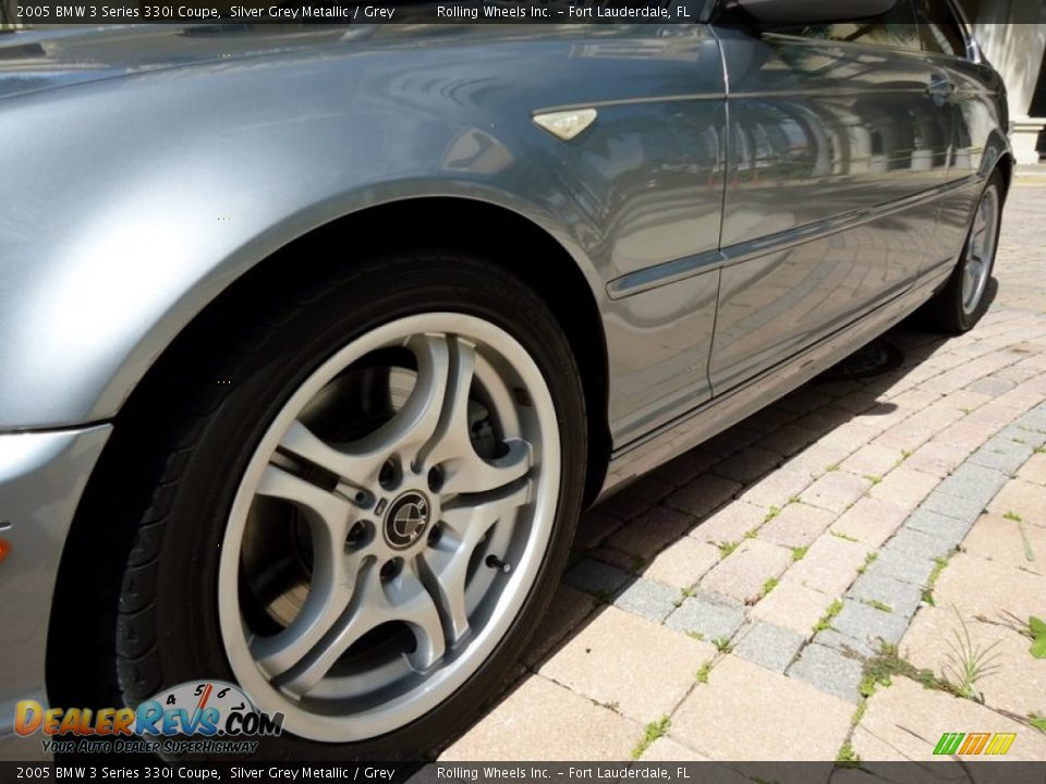 2005 BMW 3 Series 330i Coupe Silver Grey Metallic / Grey Photo #34