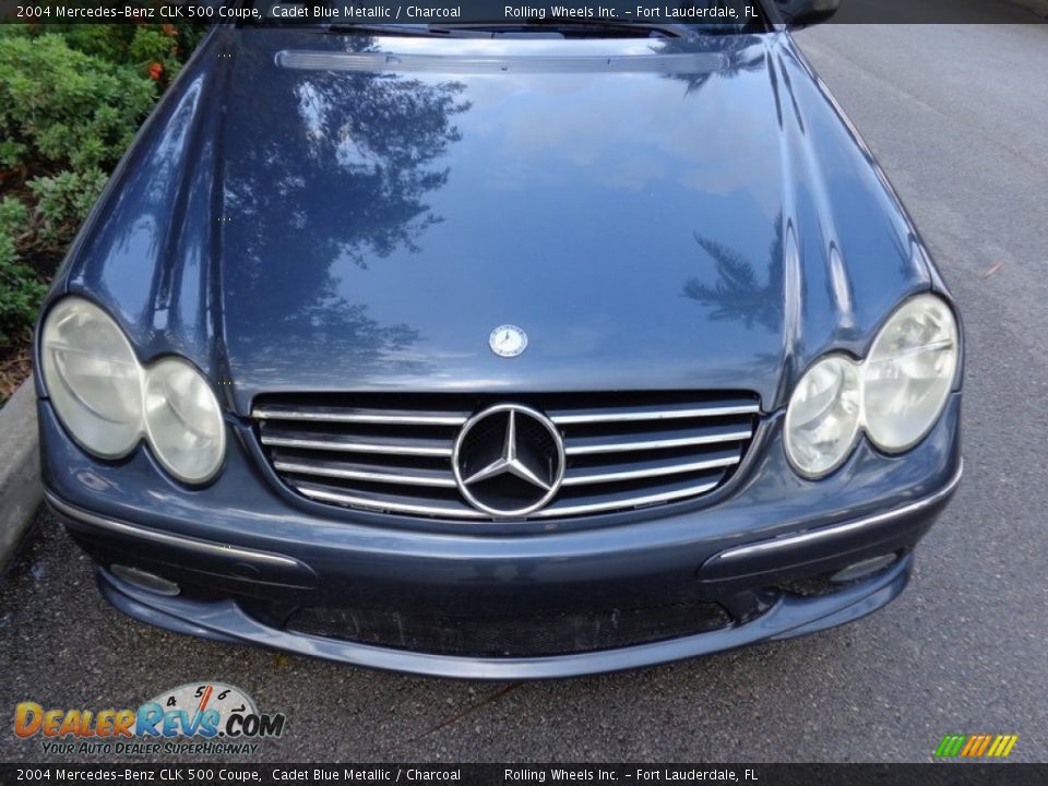 2004 Mercedes-Benz CLK 500 Coupe Cadet Blue Metallic / Charcoal Photo #29