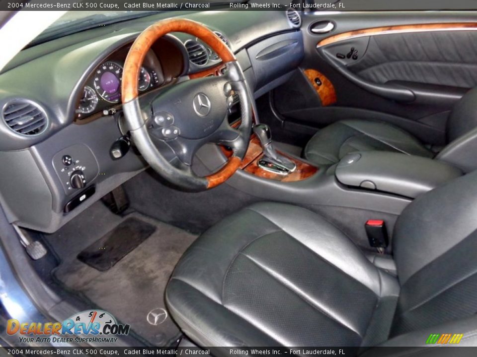 Charcoal Interior - 2004 Mercedes-Benz CLK 500 Coupe Photo #36