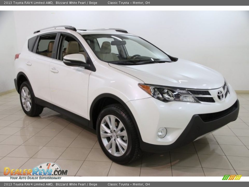 2013 Toyota RAV4 Limited AWD Blizzard White Pearl / Beige Photo #1