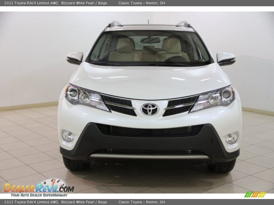 2013 Toyota RAV4 Limited AWD Blizzard White Pearl / Beige Photo #2