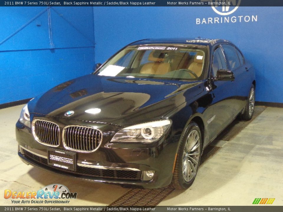 2011 BMW 7 Series 750Li Sedan Black Sapphire Metallic / Saddle/Black Nappa Leather Photo #1