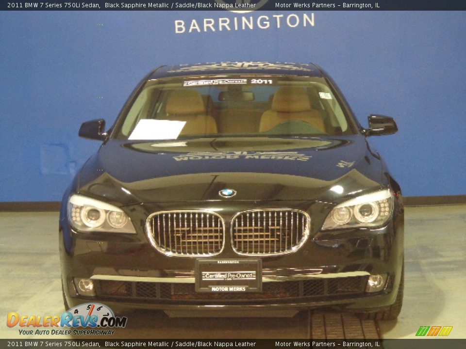 2011 BMW 7 Series 750Li Sedan Black Sapphire Metallic / Saddle/Black Nappa Leather Photo #2