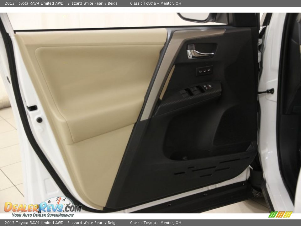 2013 Toyota RAV4 Limited AWD Blizzard White Pearl / Beige Photo #4
