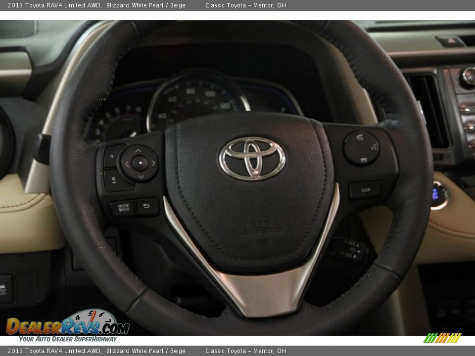2013 Toyota RAV4 Limited AWD Blizzard White Pearl / Beige Photo #6