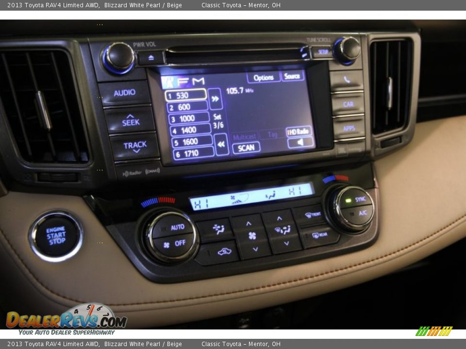 2013 Toyota RAV4 Limited AWD Blizzard White Pearl / Beige Photo #8