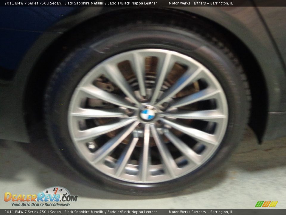 2011 BMW 7 Series 750Li Sedan Black Sapphire Metallic / Saddle/Black Nappa Leather Photo #10