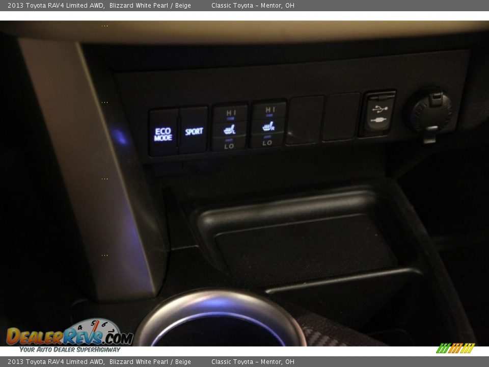 2013 Toyota RAV4 Limited AWD Blizzard White Pearl / Beige Photo #15