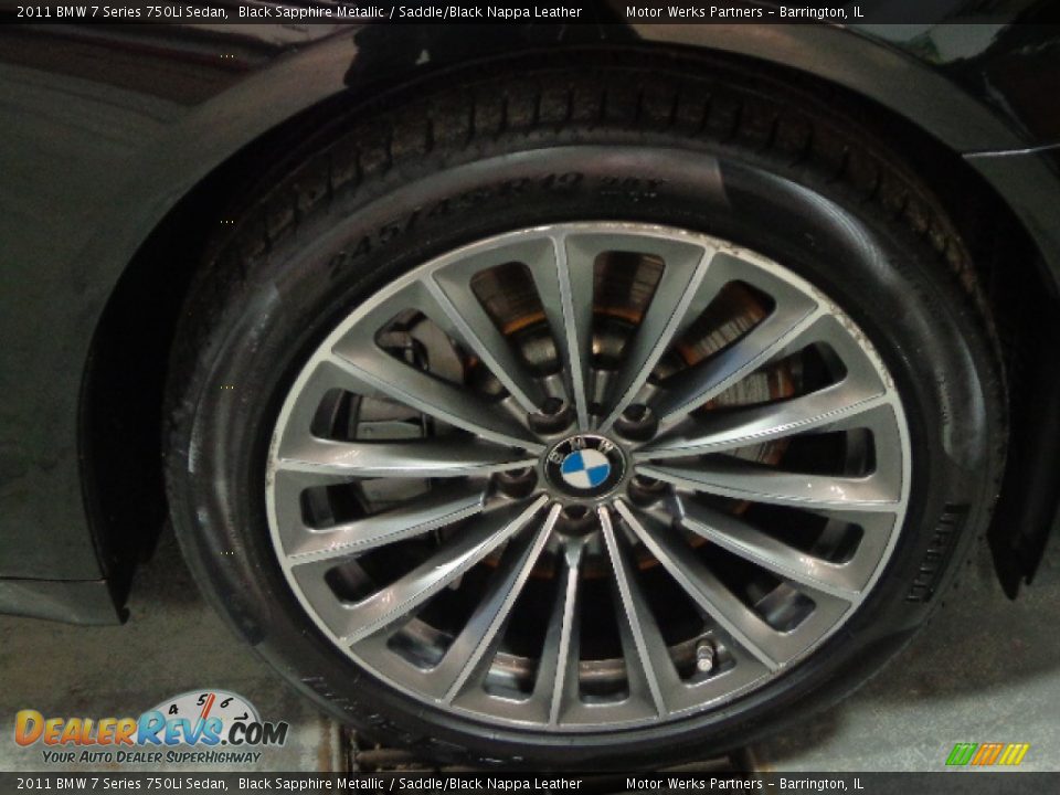 2011 BMW 7 Series 750Li Sedan Black Sapphire Metallic / Saddle/Black Nappa Leather Photo #11