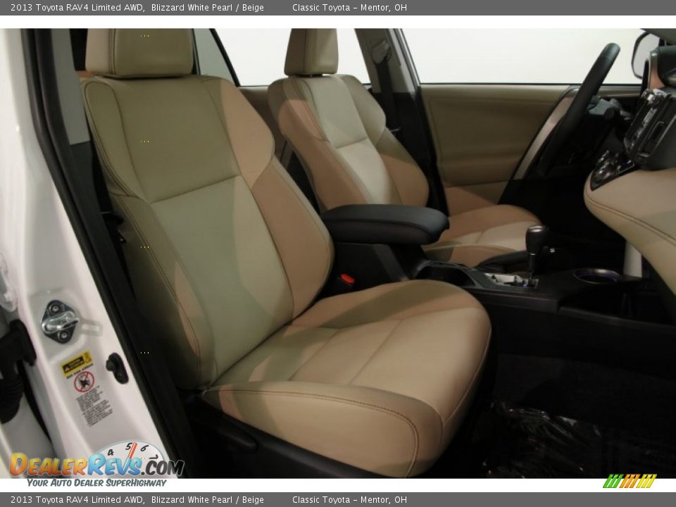 2013 Toyota RAV4 Limited AWD Blizzard White Pearl / Beige Photo #17
