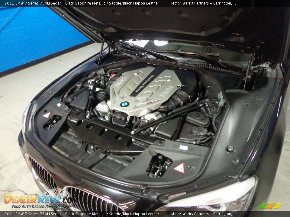 2011 BMW 7 Series 750Li Sedan Black Sapphire Metallic / Saddle/Black Nappa Leather Photo #12