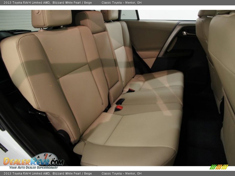 2013 Toyota RAV4 Limited AWD Blizzard White Pearl / Beige Photo #18