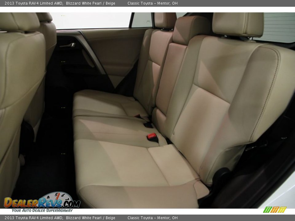 2013 Toyota RAV4 Limited AWD Blizzard White Pearl / Beige Photo #19