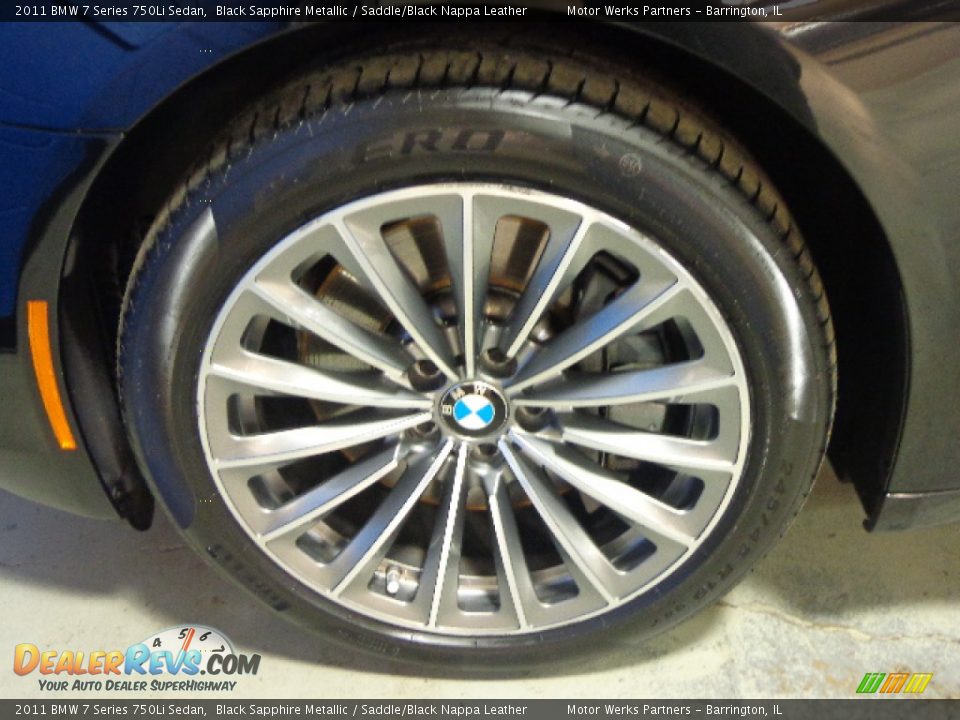 2011 BMW 7 Series 750Li Sedan Black Sapphire Metallic / Saddle/Black Nappa Leather Photo #14