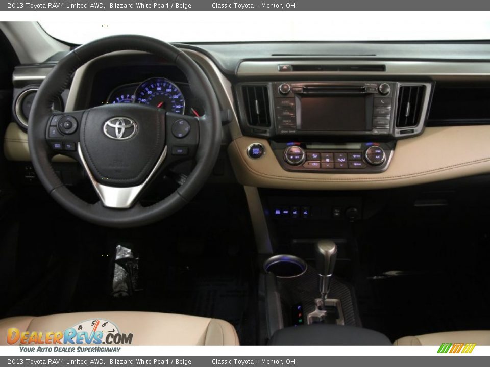 2013 Toyota RAV4 Limited AWD Blizzard White Pearl / Beige Photo #20