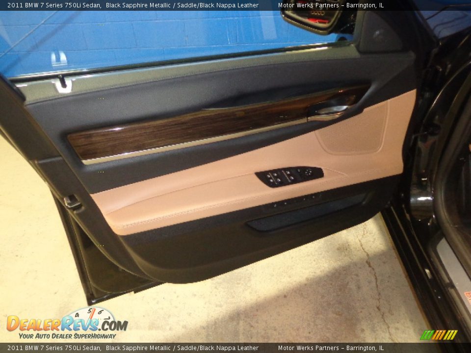 2011 BMW 7 Series 750Li Sedan Black Sapphire Metallic / Saddle/Black Nappa Leather Photo #17