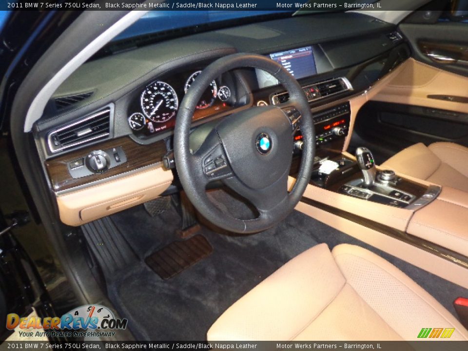 2011 BMW 7 Series 750Li Sedan Black Sapphire Metallic / Saddle/Black Nappa Leather Photo #18