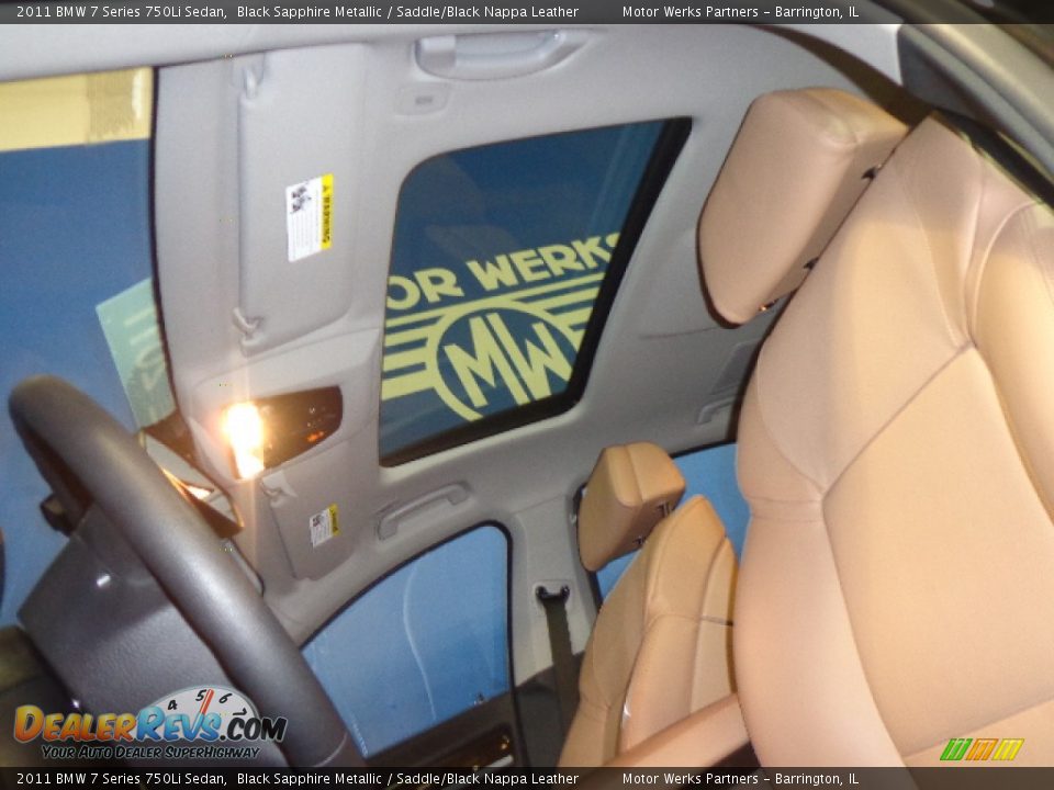 2011 BMW 7 Series 750Li Sedan Black Sapphire Metallic / Saddle/Black Nappa Leather Photo #21