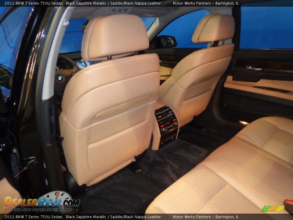 2011 BMW 7 Series 750Li Sedan Black Sapphire Metallic / Saddle/Black Nappa Leather Photo #23