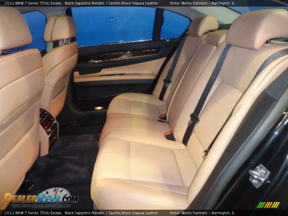 2011 BMW 7 Series 750Li Sedan Black Sapphire Metallic / Saddle/Black Nappa Leather Photo #24